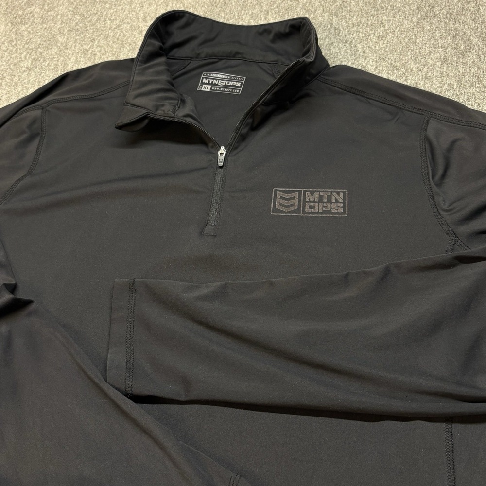 MTN OPS Performance 1/4 Zip Pullover Sweater Black XL